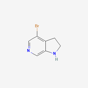 4-Bromo-2,3-dihydro-1H-pyrrolo[2,3-c]pyridine chemical structure (CAS 1617514-93-8)