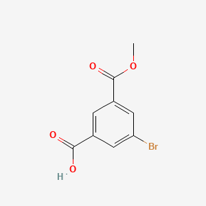 3-Bromo-5-(methoxycarbonyl)benzoic acid chemical structure (CAS 161796-10-7)