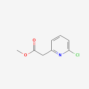 Methyl 2-(6-chloropyridin-2-yl)acetate chemical structure (CAS 161807-18-7)