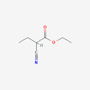 Ethyl 2-cyanobutanoate chemical structure (CAS 1619-58-5)