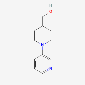 (1-(Pyridin-3-yl)piperidin-4-yl)methanol chemical structure (CAS 1619264-47-9)