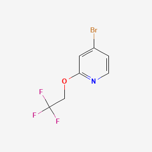 4-Bromo-2-(2,2,2-trifluoroethoxy)pyridine chemical structure (CAS 161952-62-1)