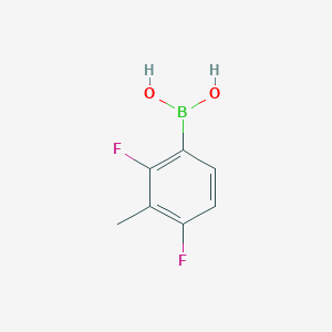 (2,4-Difluoro-3-methylphenyl)boronic acid chemical structure (CAS 1619980-13-0)