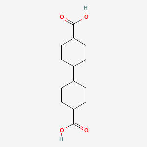 (trans,trans)-[1,1'-Bicyclohexyl]-4,4'-dicarboxylic acid chemical structure (CAS 16200-85-4)