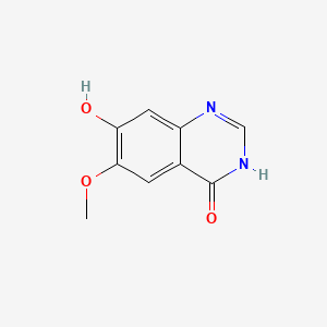 6-Methoxy-7-hydroxyquinazolin-4-one chemical structure (CAS 162012-72-8)