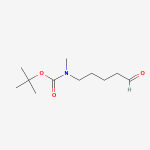 tert-Butyl methyl(5-oxopentyl)carbamate chemical structure (CAS 1620280-47-8)