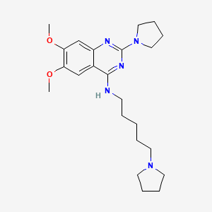 6,7-Dimethoxy-2-(pyrrolidin-1-yl)-N-(5-(pyrrolidin-1-yl)pentyl)quinazolin-4-amine chemical structure (CAS 1620401-82-2)