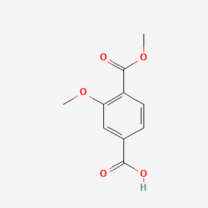 3-Methoxy-4-(methoxycarbonyl)benzoic acid chemical structure (CAS 162046-51-7)