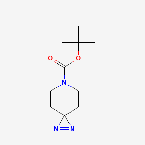 tert-Butyl 1,2,6-triazaspiro[2.5]oct-1-ene-6-carboxylate chemical structure (CAS 1620483-21-7)