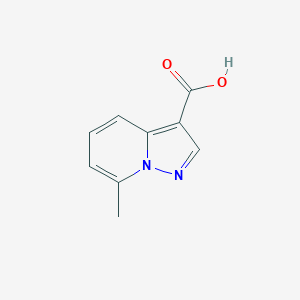 7-Methylpyrazolo[1,5-a]pyridine-3-carboxylic acid chemical structure (CAS 16205-47-3)