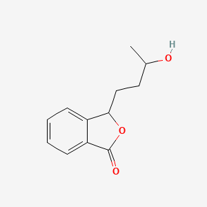 3-(3-Hydroxybutyl)isobenzofuran-1(3H)-one chemical structure (CAS 162050-43-3)