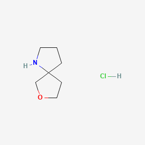 7-Oxa-1-azaspiro[4.4]nonane hydrochloride chemical structure (CAS 1620569-18-7)