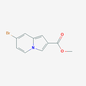 Methyl 7-bromoindolizine-2-carboxylate chemical structure (CAS 1620570-14-0)