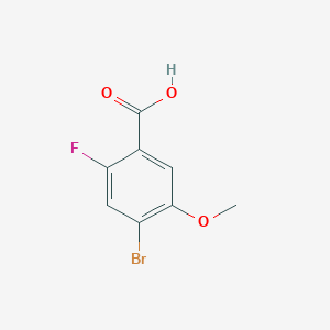 4-Bromo-2-fluoro-5-methoxybenzoic acid chemical structure (CAS 1620677-51-1)