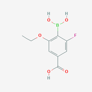 4-Borono-3-ethoxy-5-fluorobenzoic acid chemical structure (CAS 1620678-09-2)