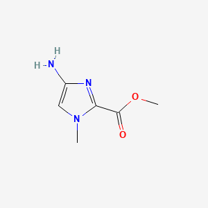 Methyl 4-amino-1-methyl-1H-imidazole-2-carboxylate chemical structure (CAS 162085-97-4)