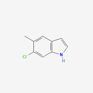 6-Chloro-5-methyl-1H-indole chemical structure (CAS 162100-42-7)