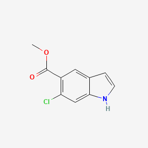 Methyl 6-chloro-1H-indole-5-carboxylate chemical structure (CAS 162100-83-6)