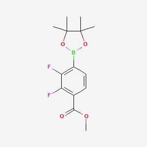 Methyl 2,3-difluoro-4-(4,4,5,5-tetramethyl-1,3,2-dioxaborolan-2-yl)benzoate chemical structure (CAS 1621256-23-2)