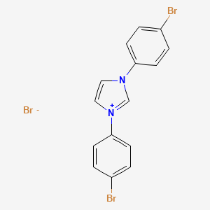 1,3-Bis(4-bromophenyl)-1H-imidazol-3-ium bromide chemical structure (CAS 1621307-01-4)