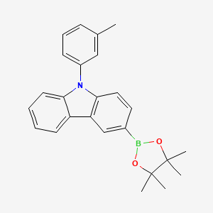 3-(4,4,5,5-Tetramethyl-1,3,2-dioxaborolan-2-yl)-9-(m-tolyl)-9H-carbazole chemical structure (CAS 1621347-92-9)