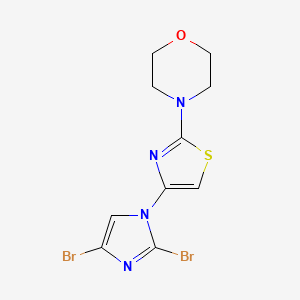 4-(4-(2,4-Dibromo-1H-imidazol-1-yl)thiazol-2-yl)morpholine chemical structure (CAS 1621375-32-3)