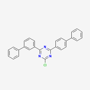 2-([1,1'-Biphenyl]-3-yl)-4-([1,1'-biphenyl]-4-yl)-6-chloro-1,3,5-triazine chemical structure (CAS 1621467-35-3)