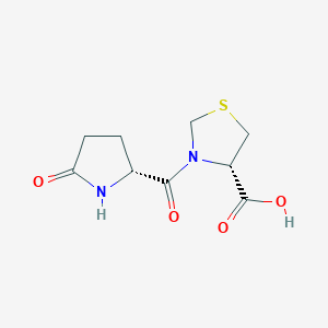 (S)-3-((R)-5-Oxopyrrolidine-2-carbonyl)thiazolidine-4-carboxylic acid chemical structure (CAS 162148-15-4)