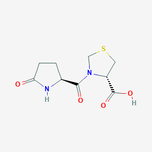 (S)-3-((S)-5-Oxopyrrolidine-2-carbonyl)thiazolidine-4-carboxylic acid chemical structure (CAS 162148-16-5)