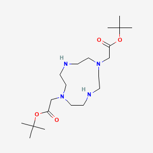 Di-tert-butyl 2,2'-(1,4,7,10-tetraazacyclododecane-1,7-diyl)diacetate chemical structure (CAS 162148-48-3)
