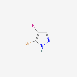 3-Bromo-4-fluoro-1H-pyrazole chemical structure (CAS 1621526-49-5)