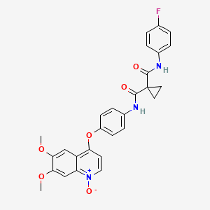 4-(4-(1-((4-Fluorophenyl)carbamoyl)cyclopropane-1-carboxamido)phenoxy)-6,7-dimethoxyquinoline 1-oxide chemical structure (CAS 1621681-63-7)