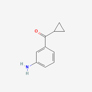 (3-Aminophenyl)(cyclopropyl)methanone chemical structure (CAS 162174-75-6)