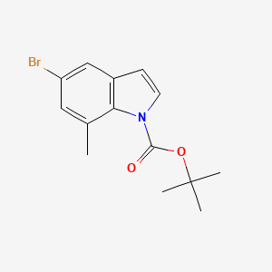tert-Butyl 5-bromo-7-methyl-1H-indole-1-carboxylate chemical structure (CAS 1621963-70-9)