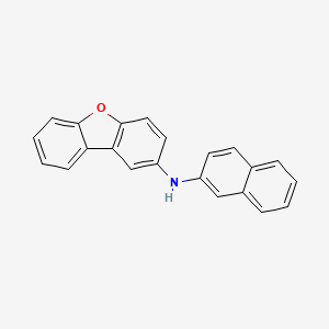 N-(Naphthalen-2-yl)dibenzo[b,d]furan-2-amine chemical structure (CAS 1621976-98-4)