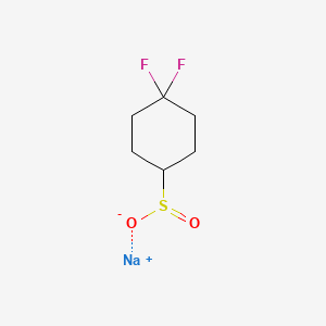 Sodium 4,4-difluorocyclohexane-1-sulfinate chemical structure (CAS 1622013-58-4)