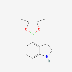 4-(4,4,5,5-Tetramethyl-1,3,2-dioxaborolan-2-yl)indoline chemical structure (CAS 1622173-47-0)