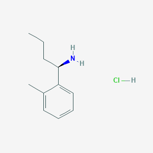 (R)-1-(o-Tolyl)butan-1-amine hydrochloride chemical structure (CAS 1622239-58-0)