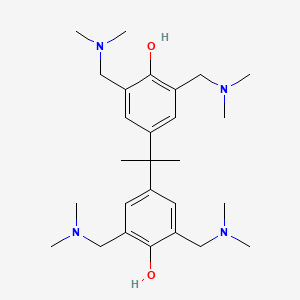 4,4'-(Propane-2,2-diyl)bis(2,6-bis((dimethylamino)methyl)phenol) chemical structure (CAS 16224-36-5)