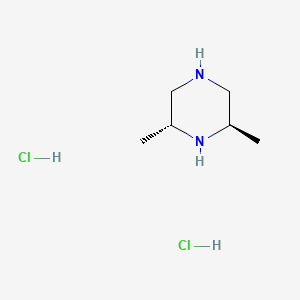 (2R,6R)-2,6-Dimethylpiperazine dihydrochloride chemical structure (CAS 162240-93-9)