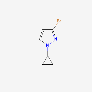3-Bromo-1-cyclopropyl-1H-pyrazole chemical structure (CAS 1622840-18-9)