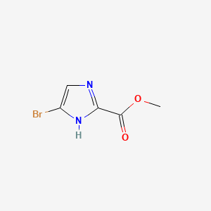 Methyl 4-bromo-1H-imidazole-2-carboxylate chemical structure (CAS 1622843-37-1)