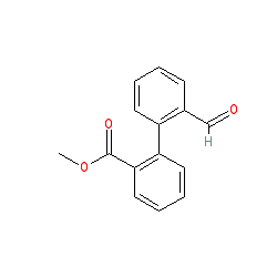 Methyl 2'-formyl-[1,1'-biphenyl]-2-carboxylate chemical structure (CAS 16231-67-7)
