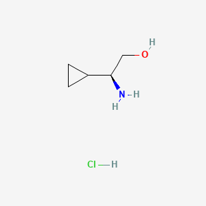 (S)-2-Amino-2-cyclopropylethan-1-ol hydrochloride chemical structure (CAS 1623432-63-2)