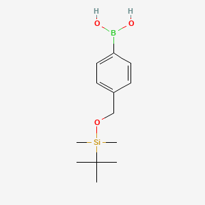 (4-(((tert-Butyldimethylsilyl)oxy)methyl)phenyl)boronic acid chemical structure (CAS 162356-89-0)