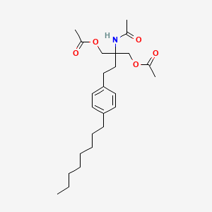 2-Acetamido-2-(4-octylphenethyl)propane-1,3-diyl diacetate chemical structure (CAS 162358-09-0)