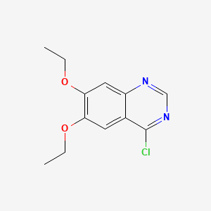 4-Chloro-6,7-diethoxyquinazoline chemical structure (CAS 162363-46-4)