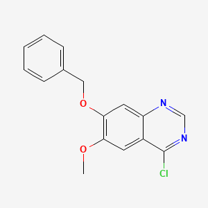 7-(Benzyloxy)-4-chloro-6-methoxyquinazoline chemical structure (CAS 162364-72-9)