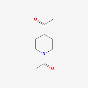 1-(4-Acetylpiperidino)ethan-1-one chemical structure (CAS 162368-01-6)