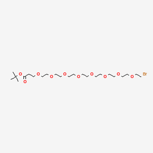 tert-Butyl 1-bromo-3,6,9,12,15,18,21,24-octaoxaheptacosan-27-oate chemical structure (CAS 1623792-00-6)